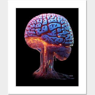 intelligent brain Posters and Art